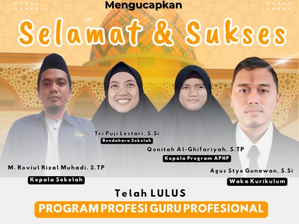 4 Guru SMKIT Ibnu Katsir Lulus PPG 2025